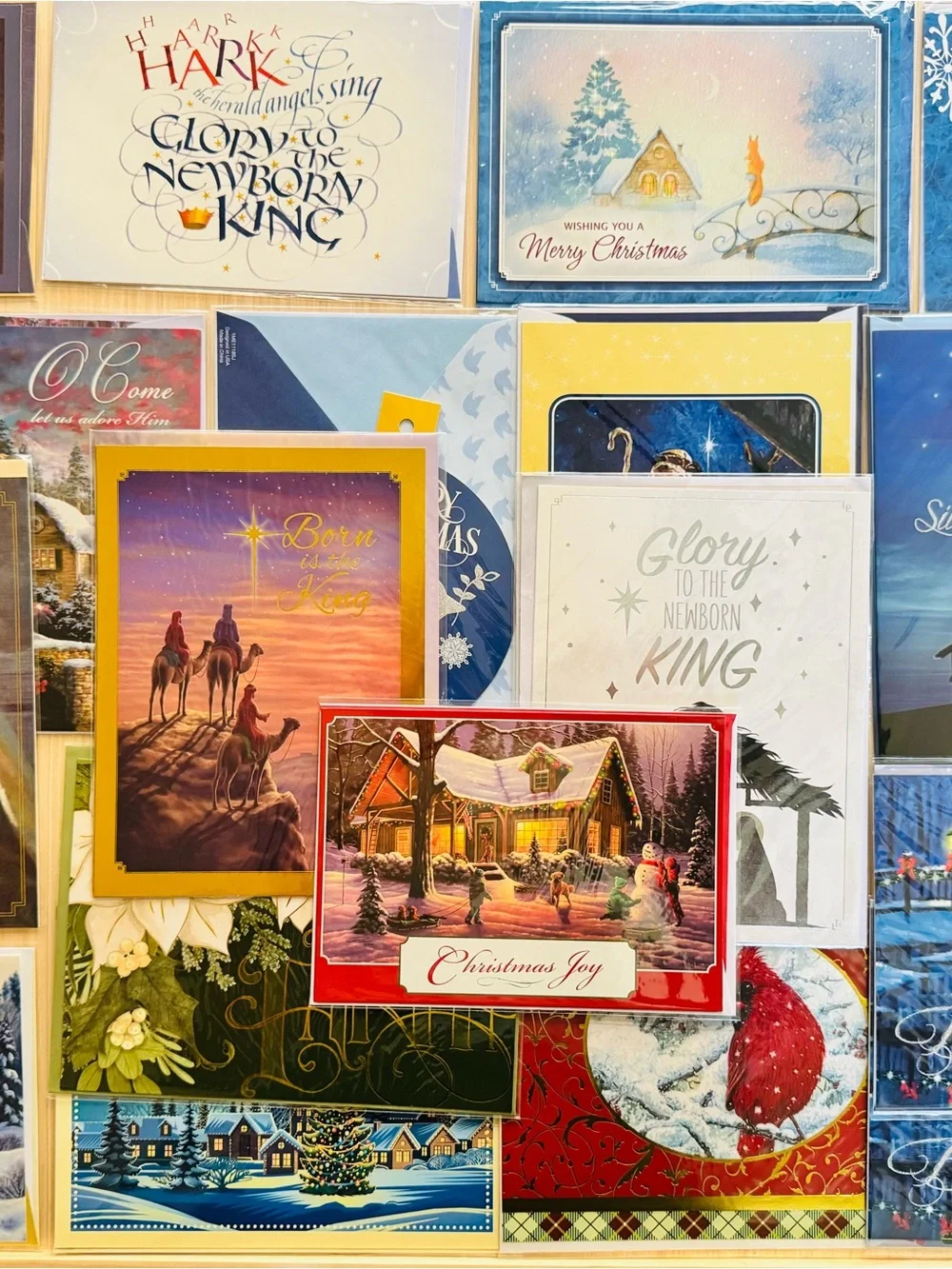 20 Individual Wrapped Christmas Holiday Card Assortment